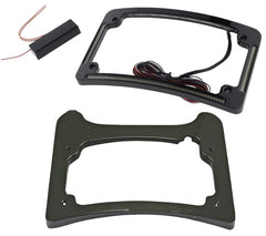 Custom Dynamics License Plate Frames & Lights Black 2014+ HD Touring Turn Signal Eliminator Kit - All in One