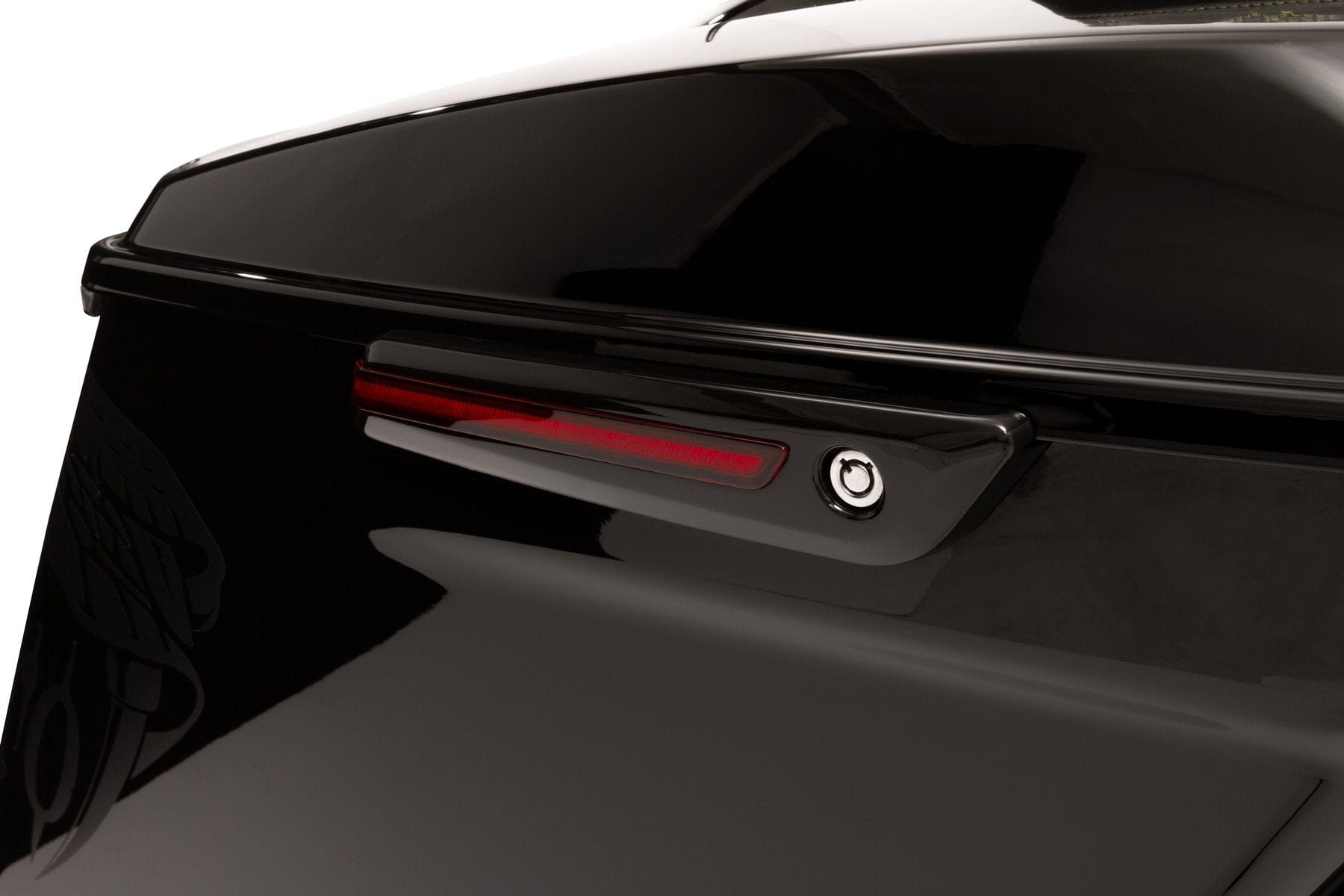 Ciro3D Brake & Tail Lights LED Lit Saddlebag Hinge Covers - Red Lenses