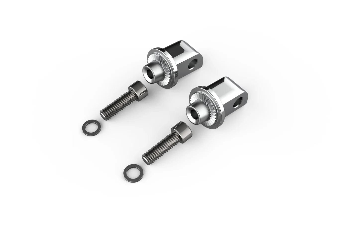 Ciro3D Highway Peg Mounts & Footrests Chrome Passenger Peg Adapters for Indian