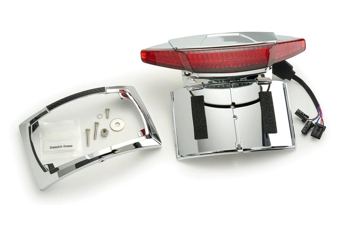 Ciro3D Indicators - 3-1 (Run, Brake & Indicators) Red / Chrome LATITUDE Tail Light with LIGHTSTRIKE™ for Ultra models