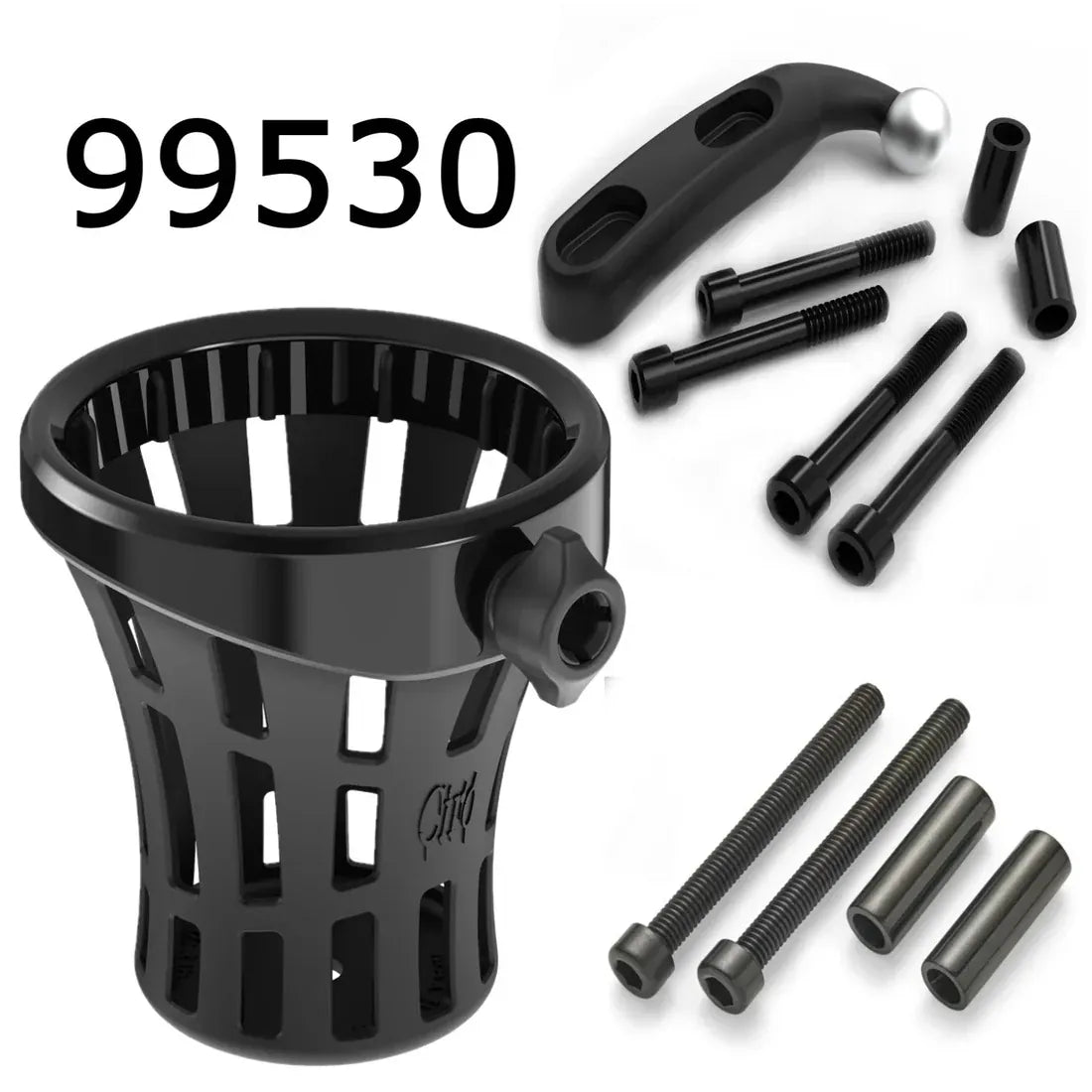 Ciro3D Phone, Drink & Camera Mounts Black GEN 2 BIG ASS® Drink Holder with Perch Mount for Indian Pursuit