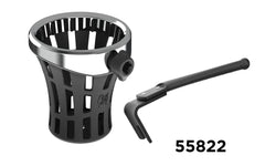 Ciro3D Phone, Drink & Camera Mounts Chrome GEN 2 BIG ASS® Drink Holder with Passenger Mount