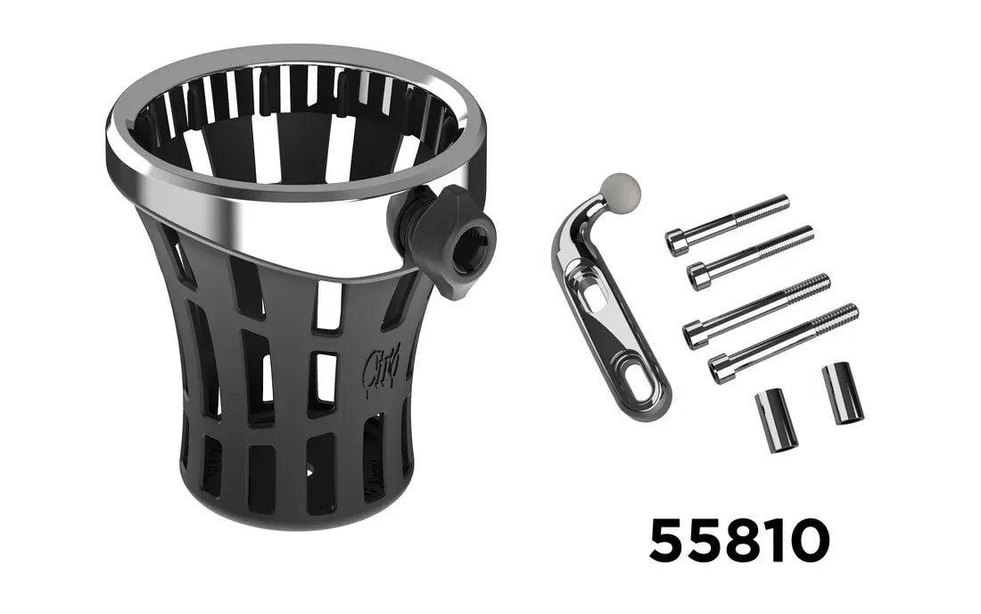 Ciro3D Phone, Drink & Camera Mounts Chrome GEN 2 BIG ASS® Drink Holder with Perch Mount