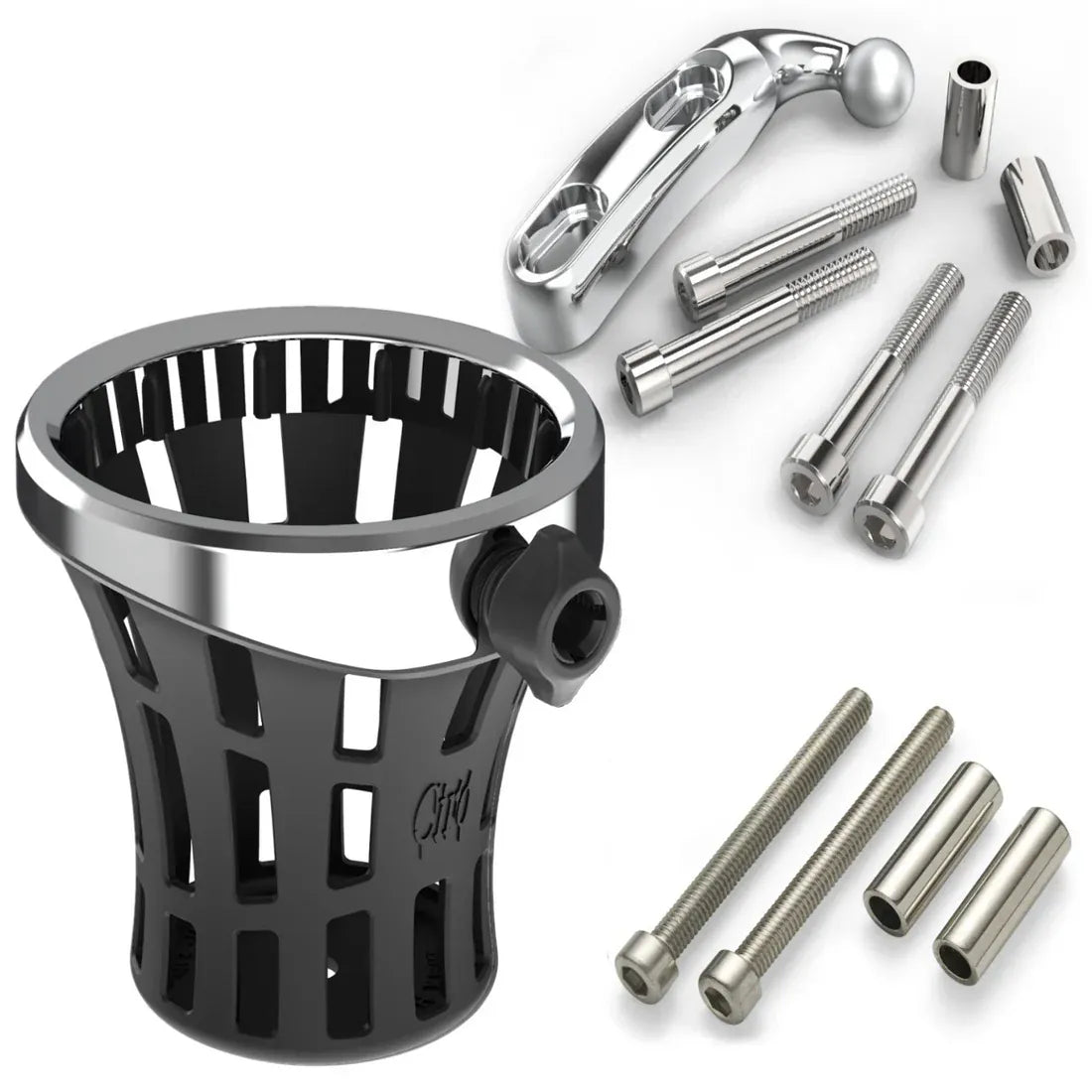 Ciro3D Phone, Drink & Camera Mounts GEN 2 BIG ASS® Drink Holder with Perch Mount for Indian Pursuit