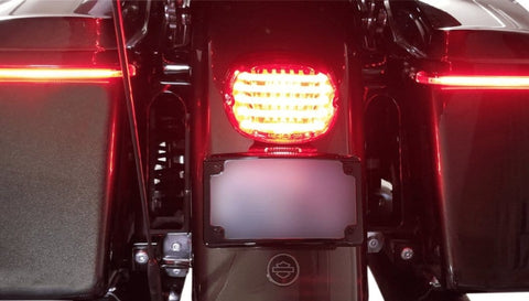 Custom Dynamics Low Profile LED Tail Light For Harley W/ OEM Squareback Taillight Smoke - View #11