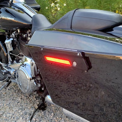 Custom Dynamics Indicators - 3-1 (Run, Brake & Indicators) Saddlebag LED Latch Lights – Amber/Red. Fits Touring 2014up