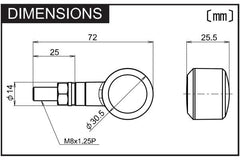 Daytona Indicators - 3-1 (Run, Brake & Indicators) SOL-W LED Indicator With 3 in 1 Run & Brake Light