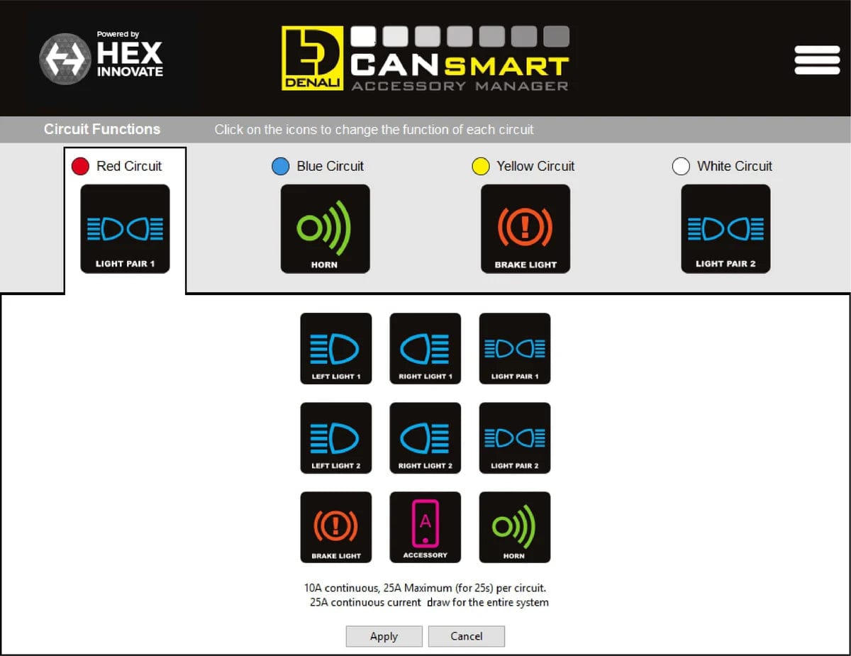 Denali Accessory Management CANsmart™ Controller GEN II - Ducati DesertX & Multistrada V4