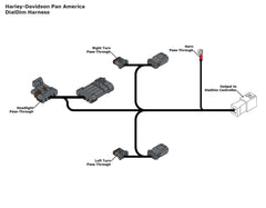 Denali Accessory Management Plug-&-Play DialDim Wiring Adaptor for Harley-Davidson Pan America 1250