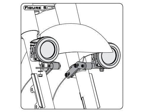 Denali Auxiliary/Driving Light Mounts Driving Light Mount - Select Honda Cruisers