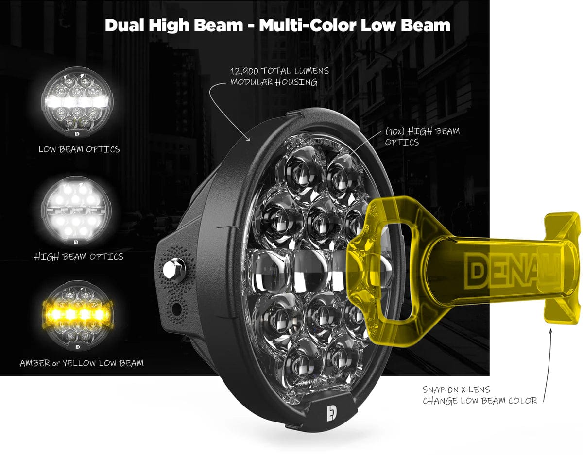 Denali Headlights D14 Destroyer LED Headlight - Universal Fit