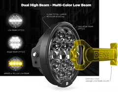 Denali Headlights D14 Destroyer LED Headlight Upgrade Kit - Harley-Davidson Road Glide