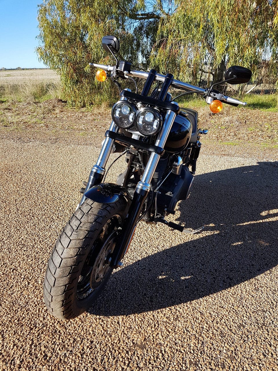 HogLights Australia Headlights Fat Bob LED Headlight - No More Cyclops®