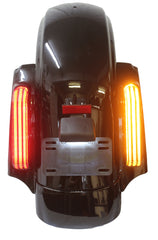 HogLights Australia Indicators - 3-1 (Run, Brake & Indicators) CVO™ Style Rear Fender Gloss Black Smoke with Amber - Touring 14+