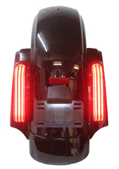 HogLights Australia Indicators - 3-1 (Run, Brake & Indicators) CVO™ Style Rear Fender Gloss Black Smoke with Amber - Touring 14+