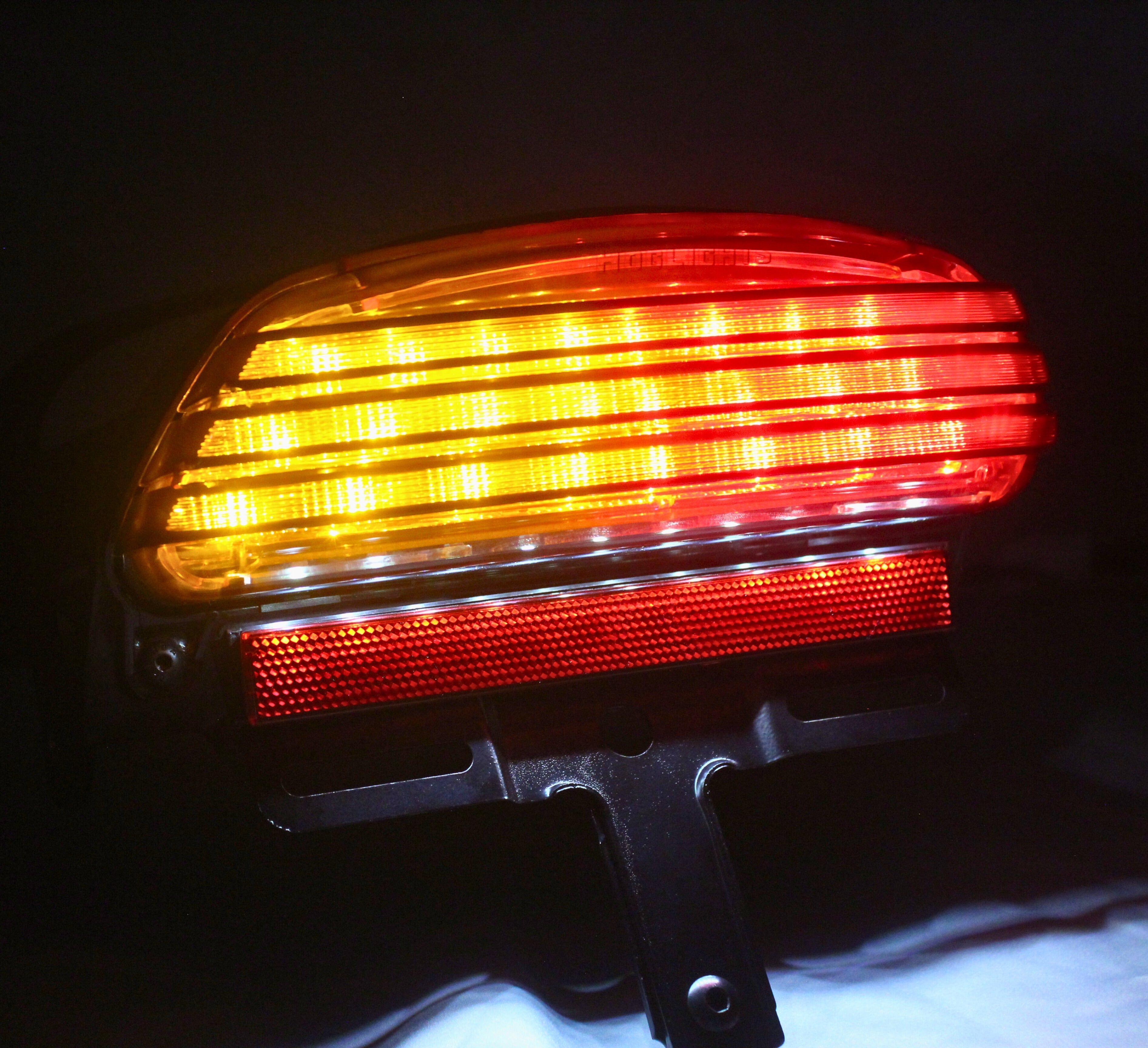 Smoked Tri-Bar LED Tail Light Bracket For Harley Bahrain