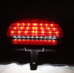 HogLights Australia Indicators - 3-1 (Run, Brake & Indicators) Tri-Bar LED Taillight With Smoke Lens - Fits Fat Bob 2008-2013