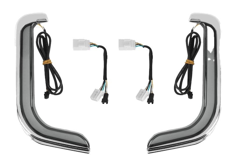 HogLights Australia Indicators - Daylight Running Light Chrome FusionFX Lower Fairing DRL - Touring 98-13