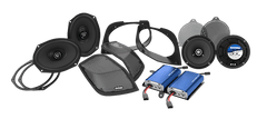 HogTunes Audio - Bundles Hogtunes Retro 450.4 Cut-In Kit with Dual Amplifiers & 4 Speakers