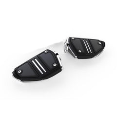 Ciro3D Highway Peg Mounts & Footrests Chrome / No Mount Twin Rail Footrests - For Harley Davidson®