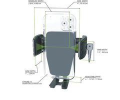 Ciro3D Phone, Drink & Camera Mounts CYBERCHARGER® Phone Holder with 15W Wireless Fast Charger