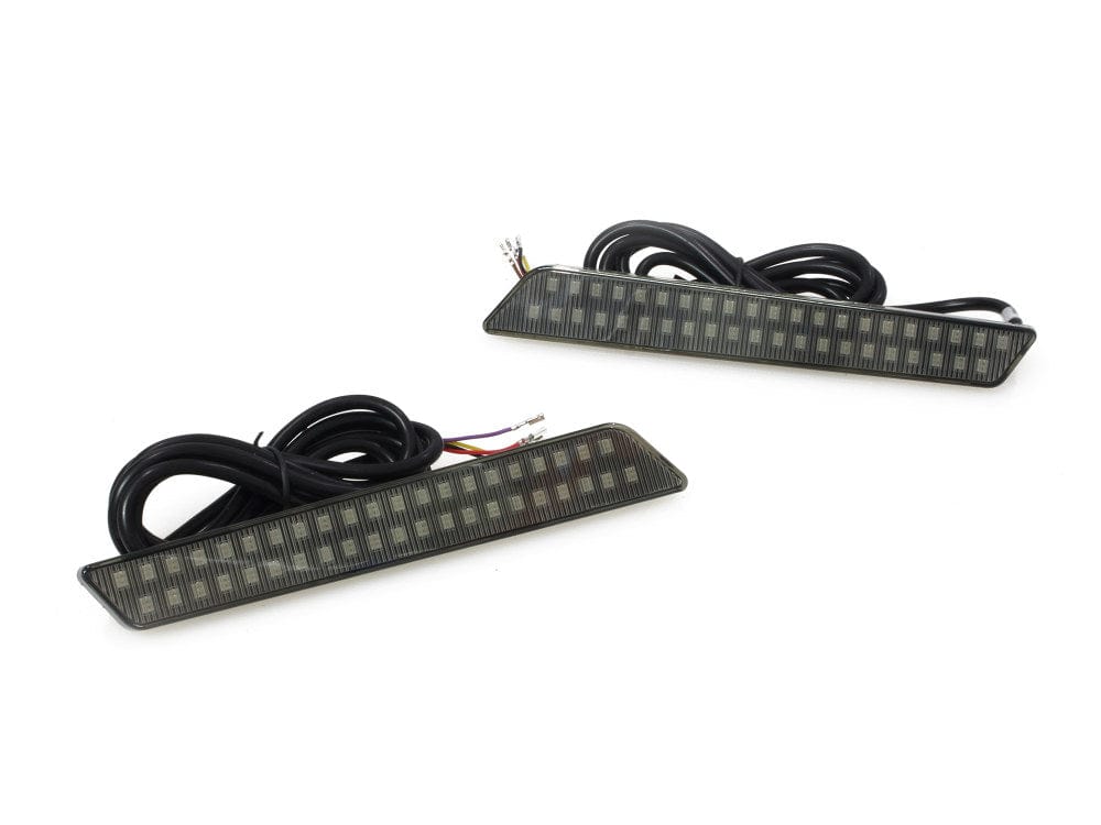 Custom Dynamics Indicators - 3-1 (Run, Brake & Indicators) Saddlebag LED Latch Lights – Amber/Red. Fits Touring 2014up