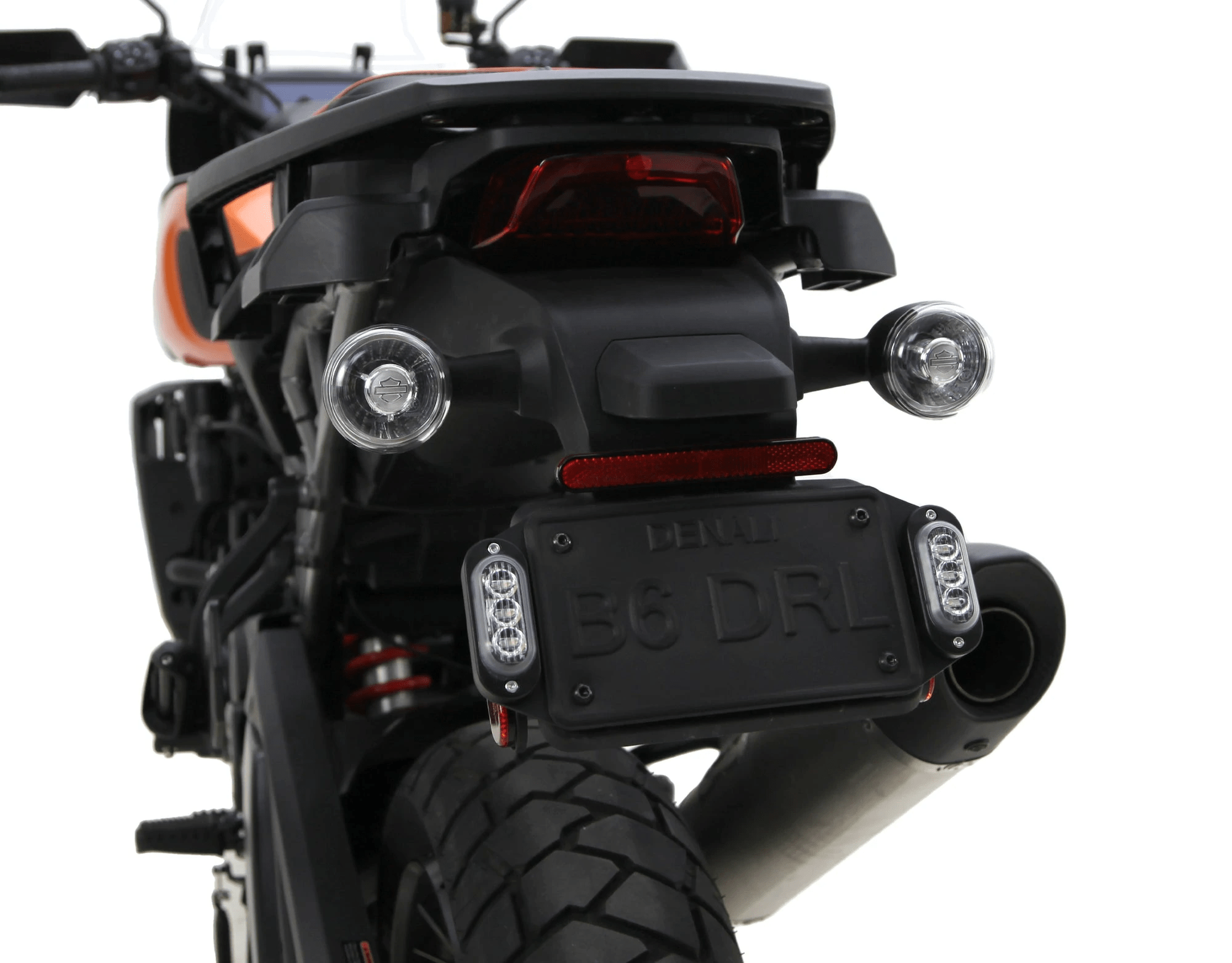 Denali Brake & Tail Lights Plug-&-Play Rear T3 Turn Signal License Plate Kit for Harley-Davidson Pan America 1250