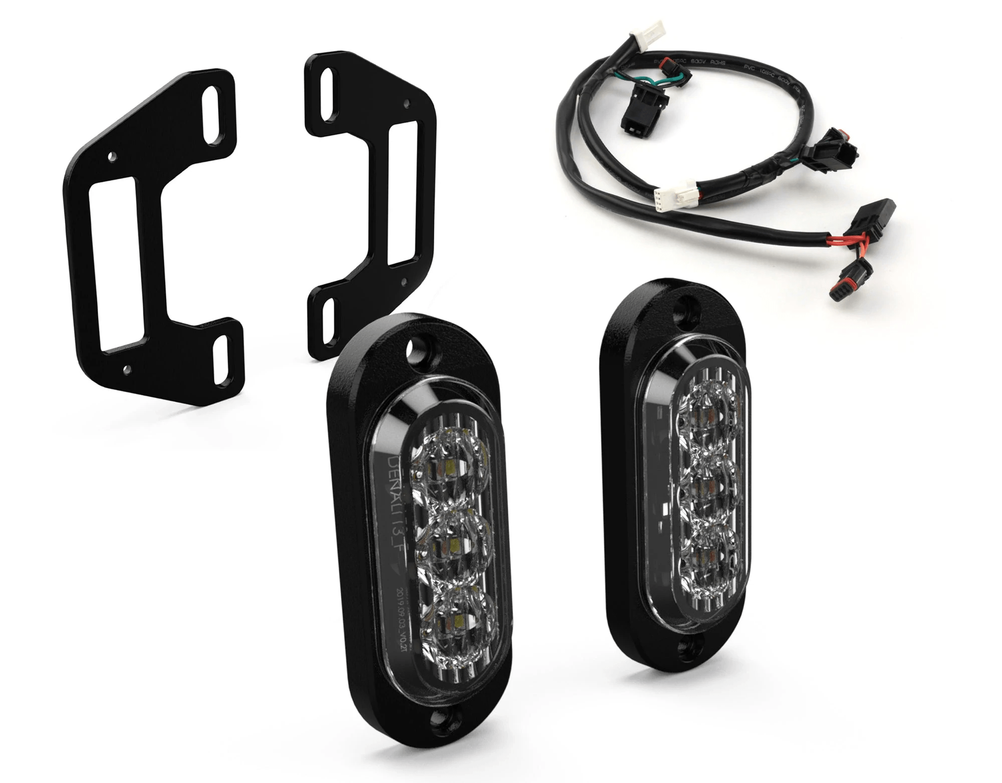 Denali Brake & Tail Lights Plug-&-Play Rear T3 Turn Signal License Plate Kit for Harley-Davidson Pan America 1250