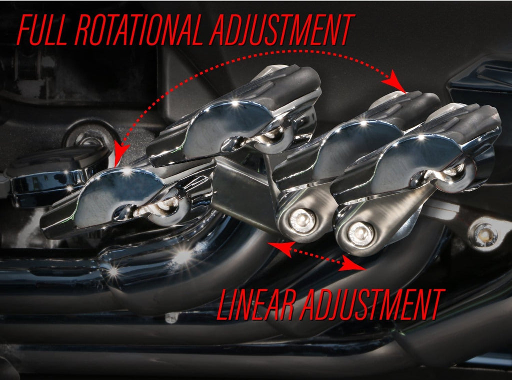 Goldstrike™ 3Way Adjustable Highway Peg Mounts with Twin Rail Pegs