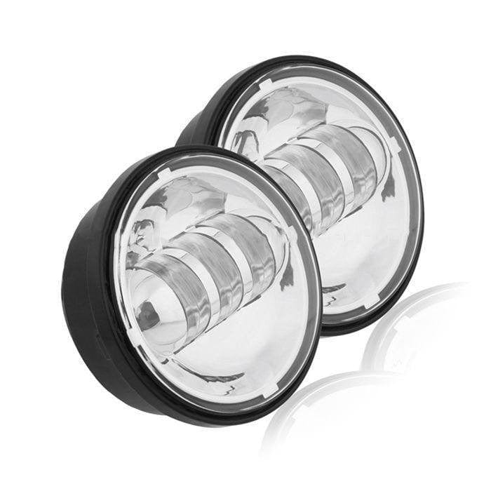 Motorcycle Headlights - 4.5" LED Auxiliary Lamps (Pair)