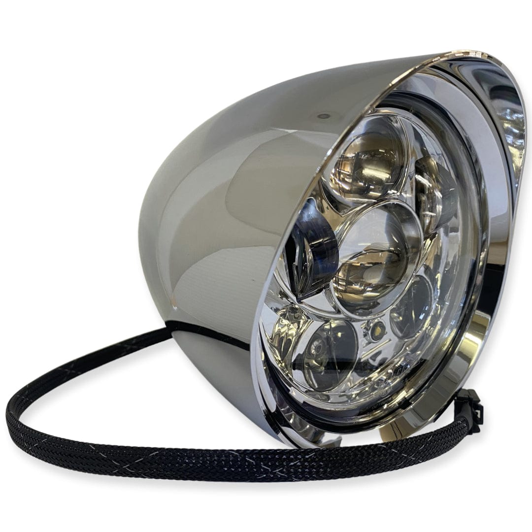 HogLights Australia Headlights Billet 5.75" Headlight Bucket with Peak