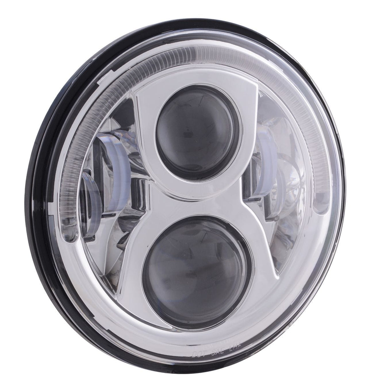 Motorcycle Headlights - 7" 80w Headlight With Halo