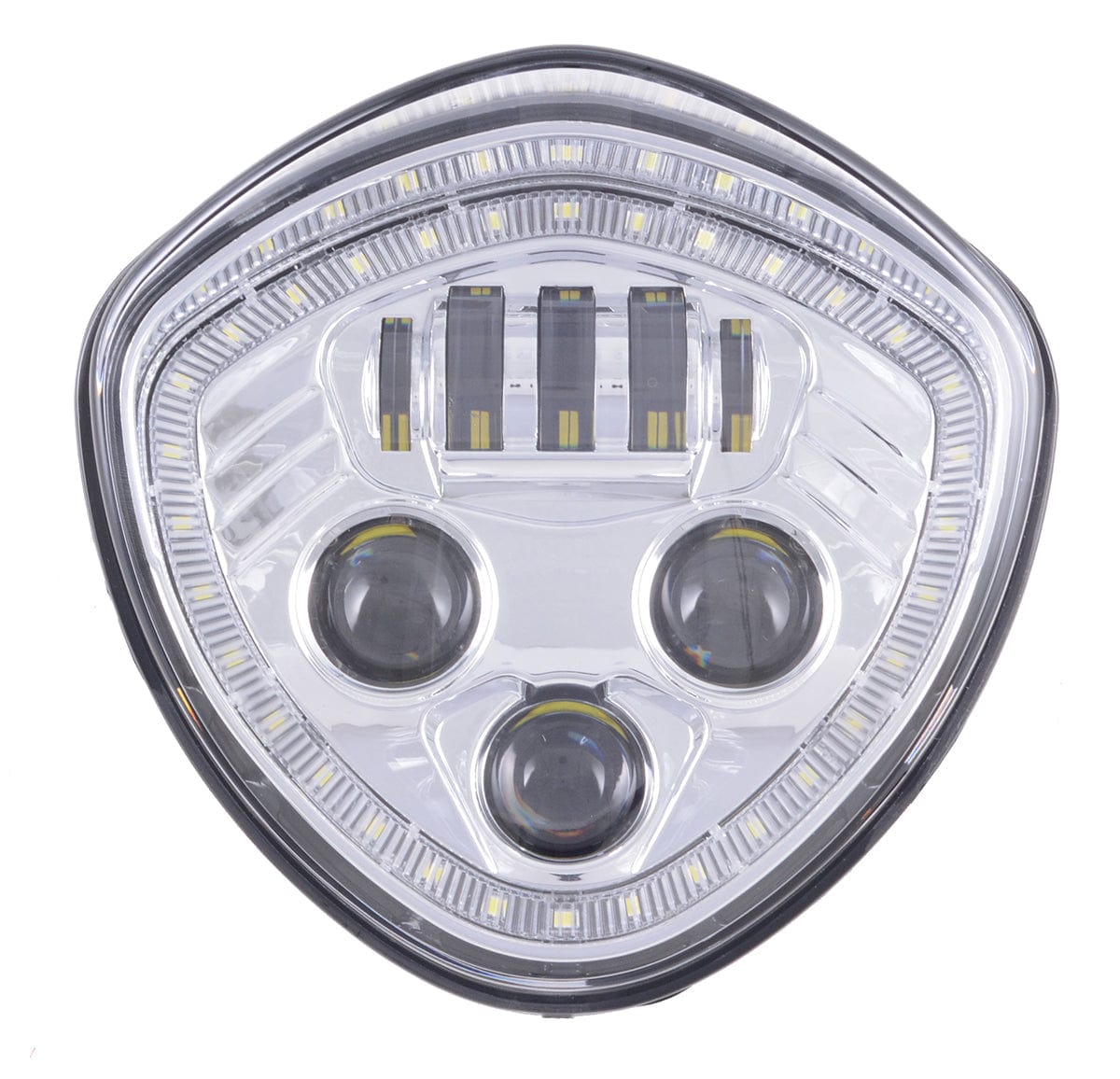 HogLights Australia Headlights Chrome Victory LED HogLight with Halo