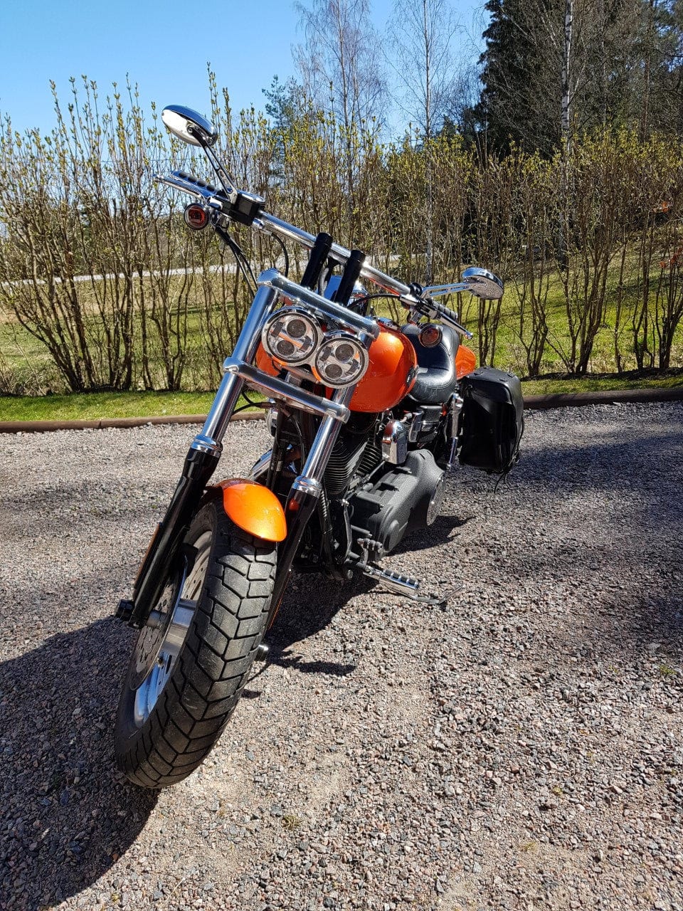 HogLights Australia Headlights Fat Bob LED HogLight