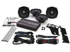 HogTunes Audio - Bundles Hogtunes REV 450 U KIT-AA Amp Speaker Kit - 98-13 Ultra & 09-13 TriGlide