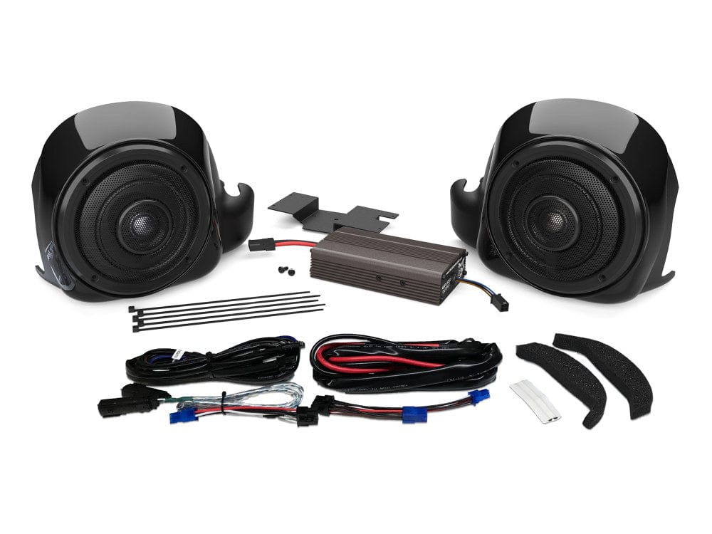 HogTunes Audio - Bundles Wild Boar WBA LC LWR KIT Amp/Speaker Kit for Liquid Cooled Lowers - 2014 up Touring