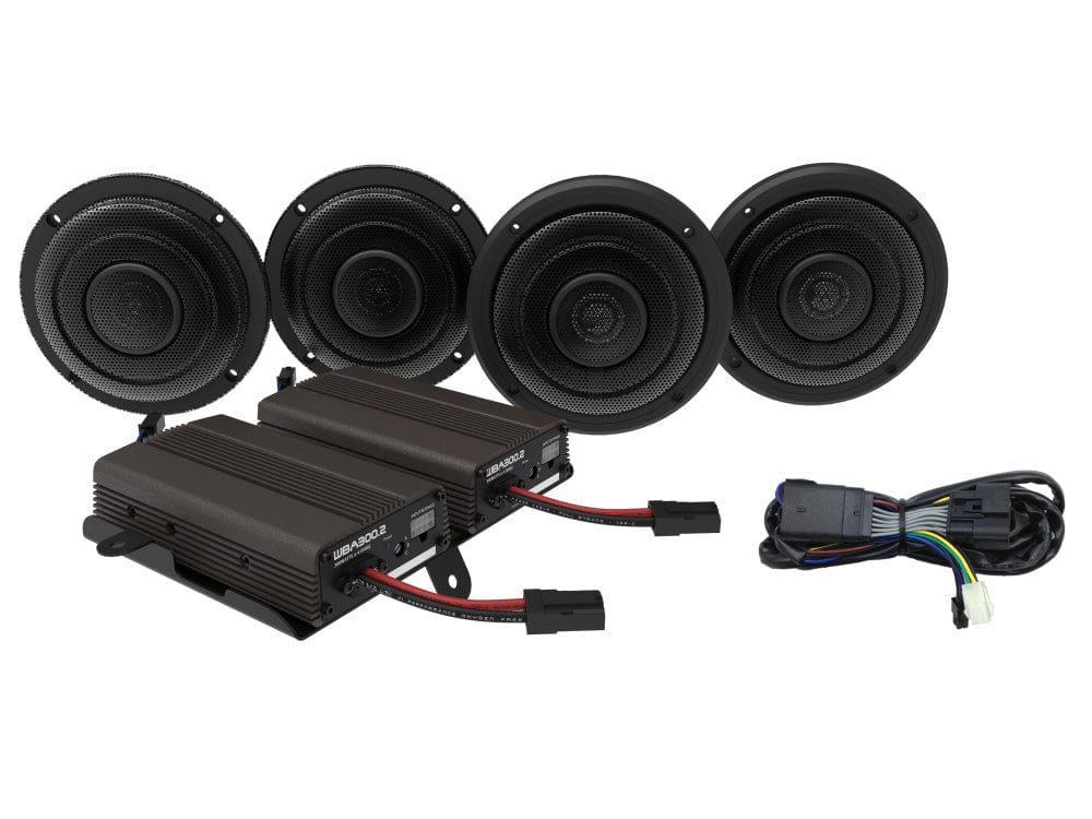 HogTunes Audio - Bundles Wild Boar WBA Ultra Kit Amp/Speaker Kit - 2014 up Touring Ultra Models