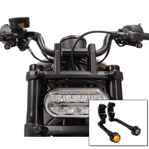 Thunderbike Customs Indicators - Mirror Mount Sportster S Round Handlebar Control Indicators