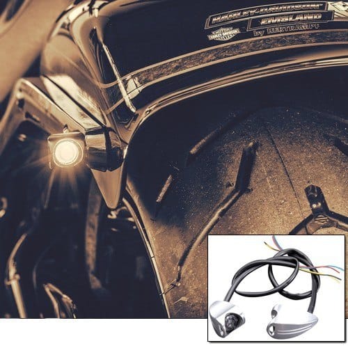 Mini Led Rear Brake Indicators 2 Stripe 3-in-1 LED Rear Indicator for 13-17 FXSB Models | HogLights